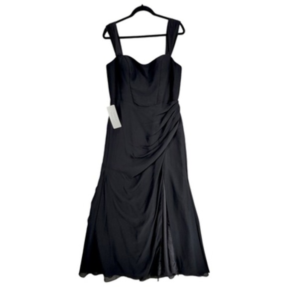 Azazie Dresses & Skirts - Azazie Gown sz A14 Women Off Shoulder Sweatheart Chiffon Mermaid Dress Black NEW